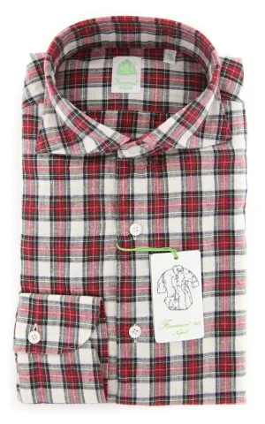 Finamore Napoli Red Shirt - Extra Slim