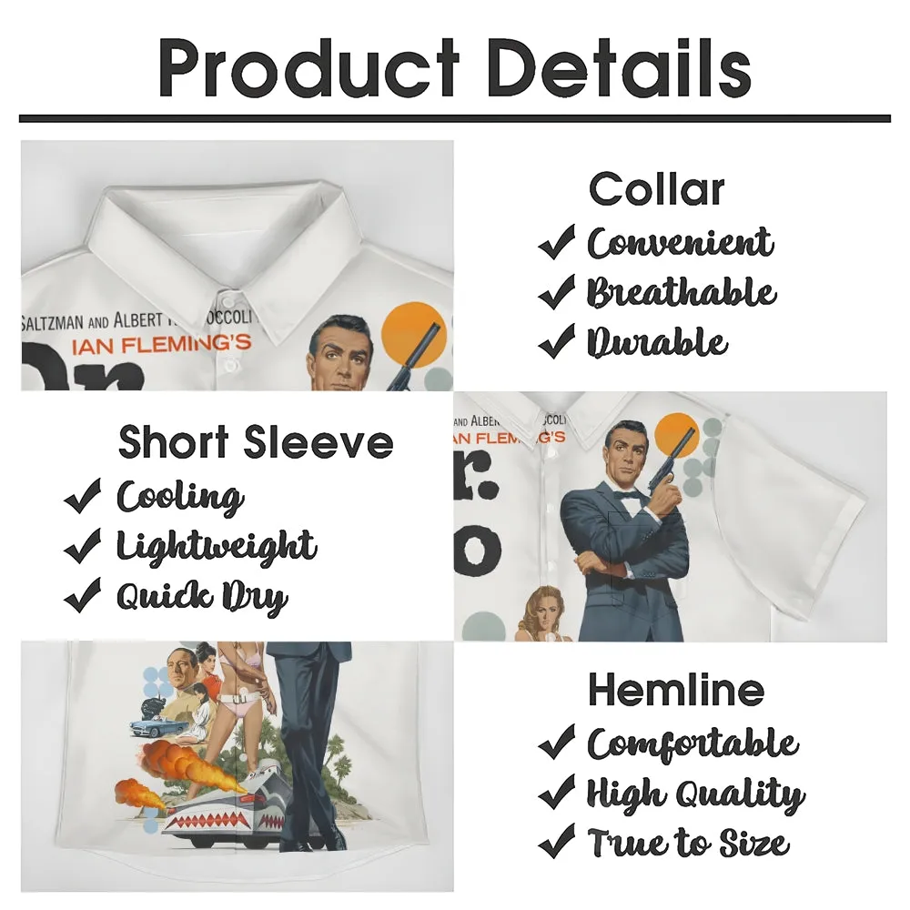 Hawaiian Movie Character Oversized Short Sleeve Shirt 2406001590