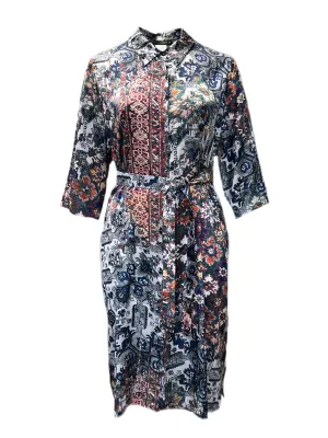 Marina Rinaldi Women's Multicoloured Davanti Button Down Shirt Dress Size 20W/29