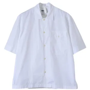 MHL SS Flap Pocket  Shirt Fine Cotton White