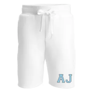 MiniVIP© Personalised Varisty Letters White Shorts