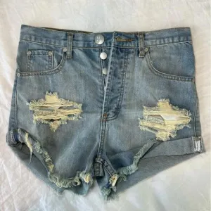 One Teaspoon Outlaws Low Waist Boyfriend Shorts