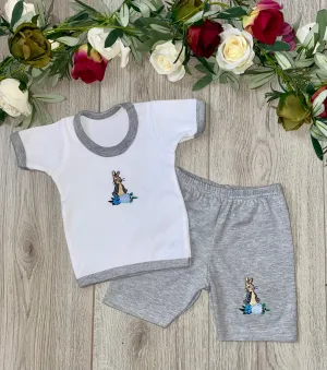 Peter Rabbit Top and Shorts Set - Grey