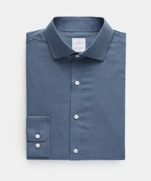 Slim Fit Flannel Spread Collar Dress Shirt
