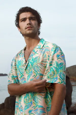 Talc floral Cream Oversize Shirt