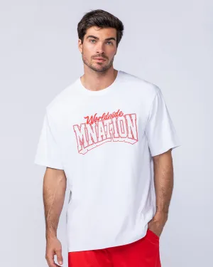 Varsity Oversized Tonal Tee - White